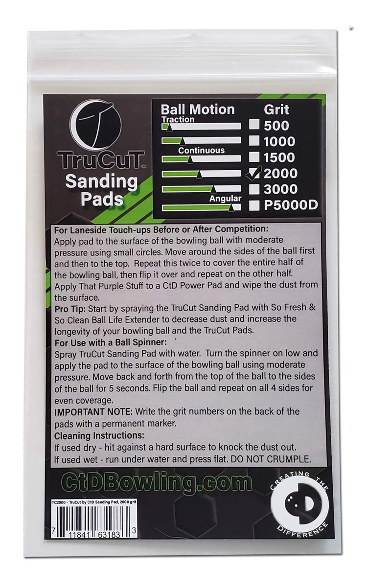 Creating the Difference TruCut Sanding Pads | Made Specifically for Bowling Balls | Resurfacing â€“ Surface Management (2000 Grit, 5 inch) - Image 4